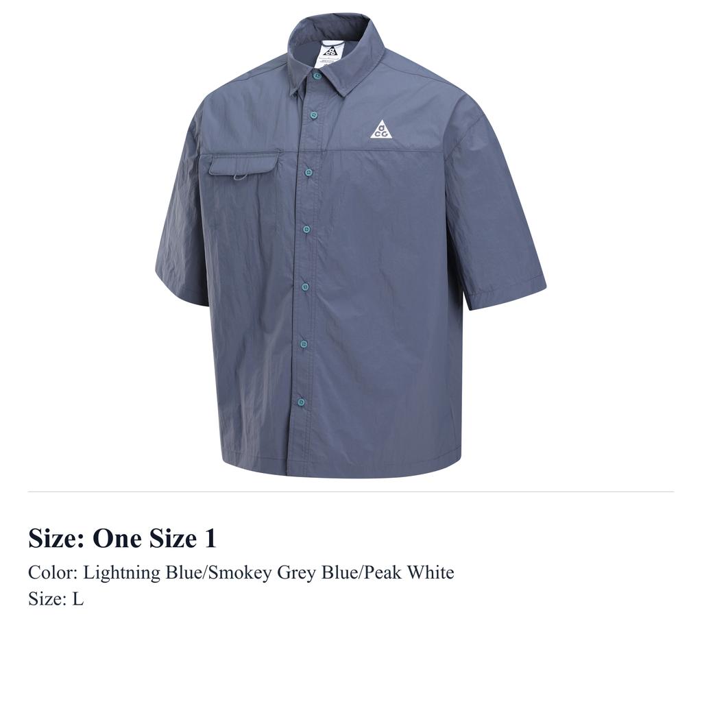 Nike ACG 'Orb Weaver' Camicia Repellente da Uomo Blu Fulmine/Blu Fumo/Bianco Summit HJ2884-437