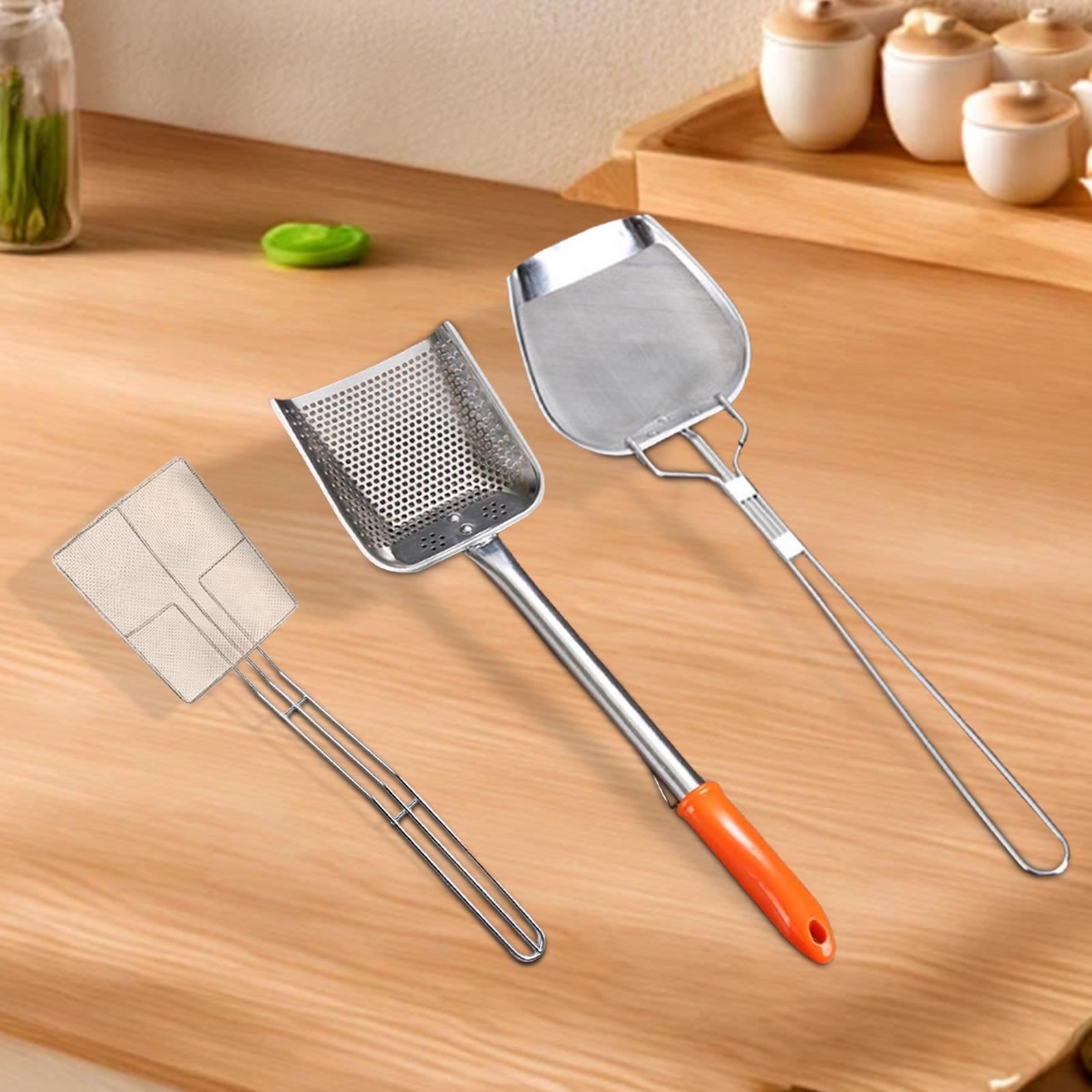 Oil Skimmer for Deep Fryer Fried Chicken Tool Multipurpose Cooking Tool Oil 50cmx11cmx3cm