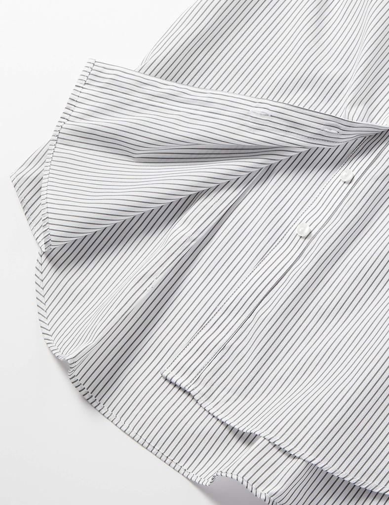 fabric density increased to prevent dress shape office job new beautiful open black Japanese XL to Japanese size [Atelier Sanrokugo] Women's blouse,