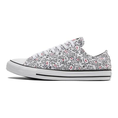 Pantofi unisex All Star Trendy cu pânză joasă Keith Haring x Alb & Negru