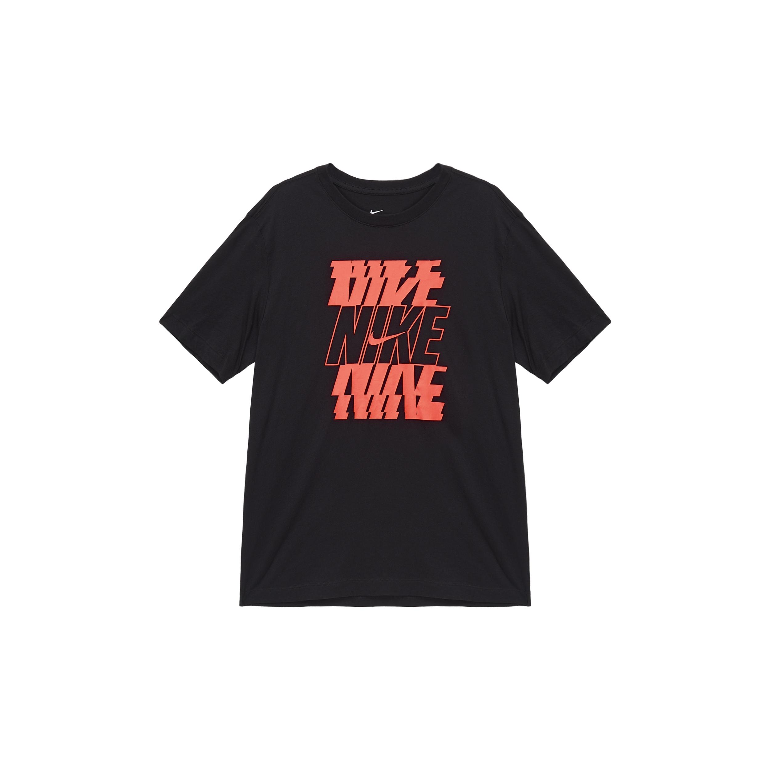 Nike Sportswear Alphabet Printing Casual Sports Short Sleeve Black Men s DB6476-010 M