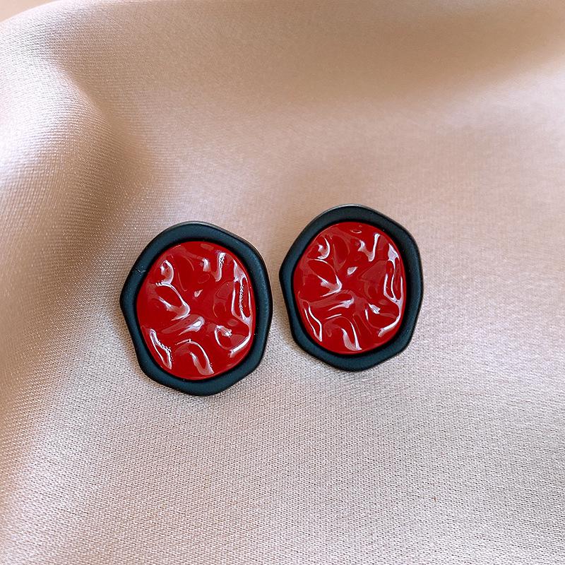 Chinese New Year Red Rose Petal Earrings - Festive, Fashionable & Elegant