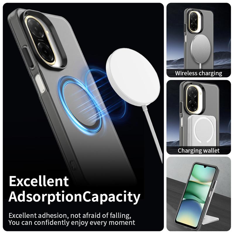 Transparent Case For Xiaomi Poco C71 Case Poco C71 Magnetic Adsorption Wireless Charge Back Cover For Poco C71 Case 6.88 inch