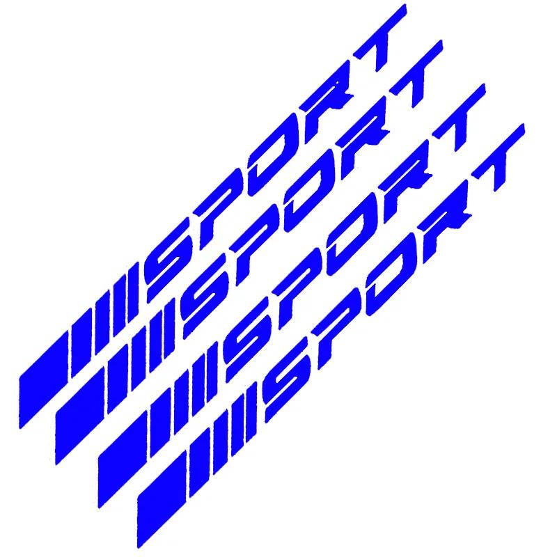 Moda 4 buc. Autocolante pentru mașină Roți Jante Curse sportive Benzi DIY Autocolante decorative Emblemă Styling pentru mașină SUV Accesorii pentru camioane