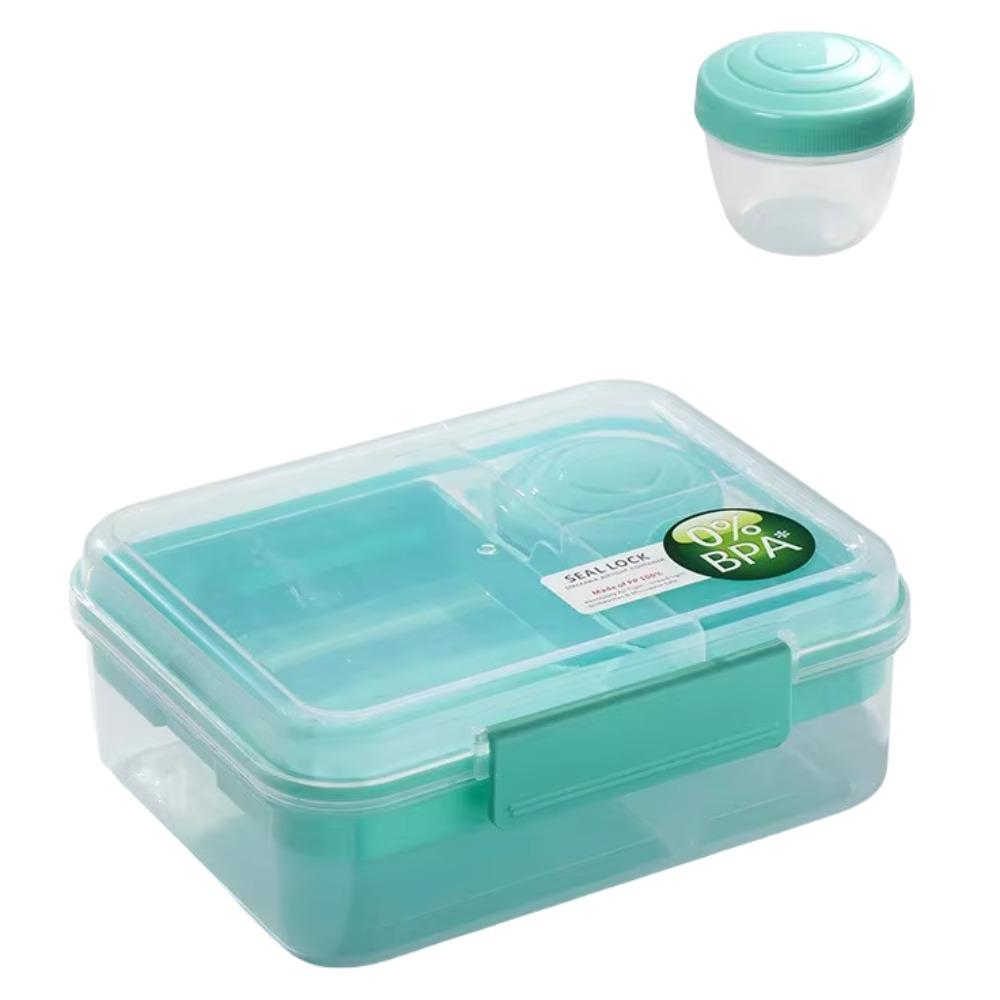 1 szt. Przenośny Dzielony Lunchbox Piknikowy Pojemnik na Sałatkę i Owoce Ręczny Pojemnik na Posiłek dla Dojeżdżających Pojemnik do Przechowywania Żywności dla Studentów