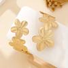 Boho Punk Metal Leaf Flower Upper Arm Bracelet For Women Girl Fashion Geometric Open Cuff Bangle Adjustable Armband Zircon Gift