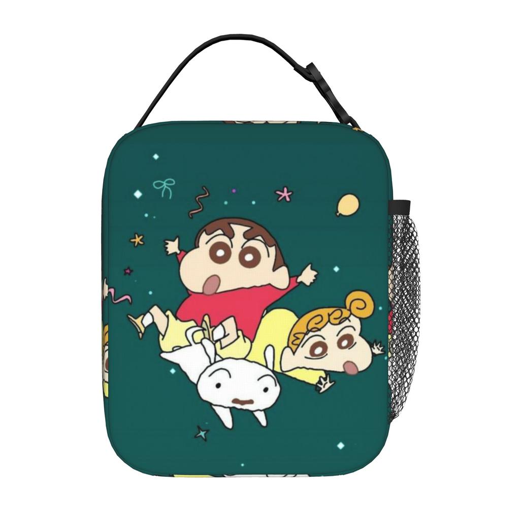 Back to school season Crayon Shin-chan Lunch Bag Naughty Shin Boy (88) Large Capacity Cool Portable Heat Preservation Lunch Bag