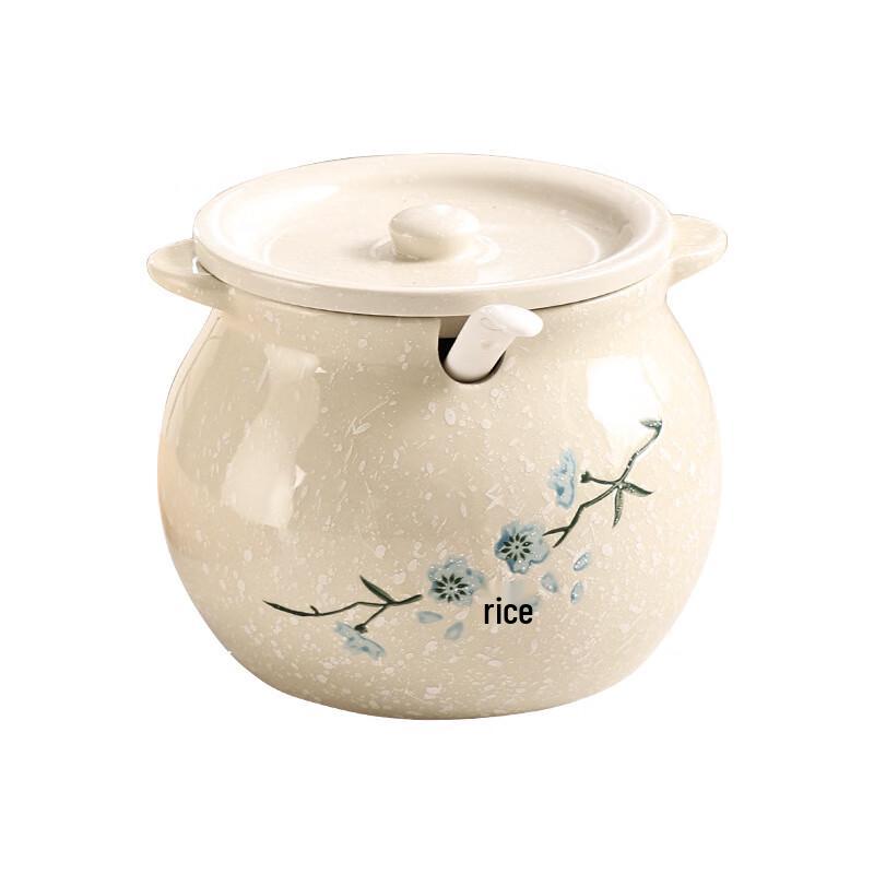 Ceramic Hand-Painted Lard and Seasoning Pot