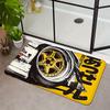 Racing Wheels Printed Carpet Soft Noise Reduction Entrance Door Mats Bedroom Bathroom Doorway Mats Home Decoration