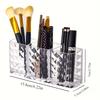 1PC Spacious Cosmetic Organizer - Transparent Multi-Compartment Box for Eyebrow Pencils/Brushes