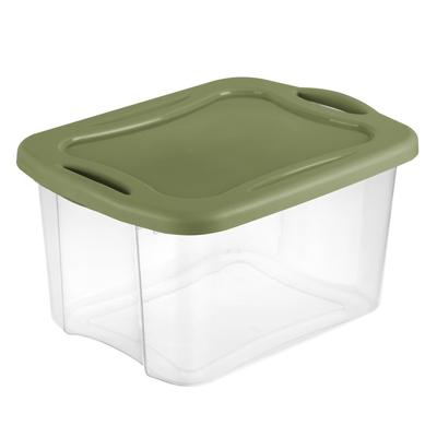 40 Quart EZ Carry Storage Bin with Full Grip Handles Efficient Home Organization and Stacking