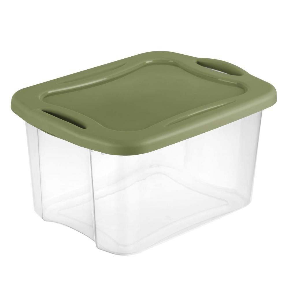 40 Quart EZ Carry Storage Bin with Full Grip Handles Efficient Home Organization and Stacking