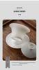 White Porcelain Three-Talent Gaiwan Tea Cup - Pure White Thin-Walled Ceramic Kung Fu Tea Set with Custom Logo