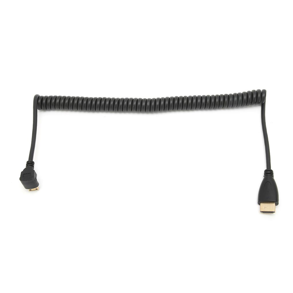 HD Multimedia InterfaceA to HD Multimedia InterfaceC Adapter Cable Spring Cable Left Elbow
