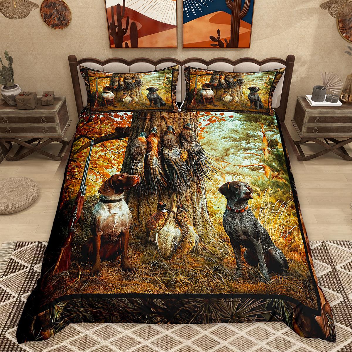 Comforter Homewish Farm Animal Horse Highland Cow Comforter Set Vintage Farmhouse Lodge Cabin Bed Set Comforter (quilt)-EU Single(135*200cm)3pcs