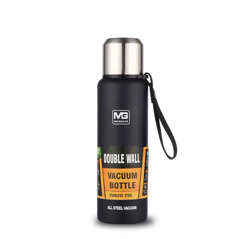 Premium Thermosflasche 304 Edelstahl Vakuumflasche Isolierter Becher Kalt- und Heißwasserbecher mit Seil für Tee Kaffee Getränke