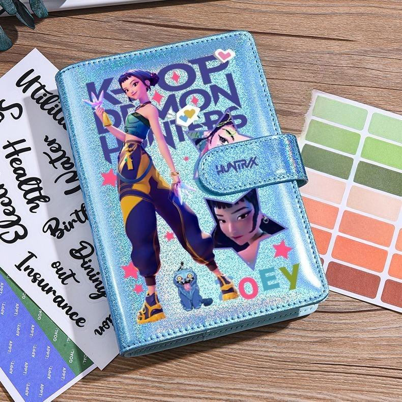 Новый KPop Охотники на демонов Руми Мира Зои Аниме Двумерный Лазерный Блокнот Милая Сладкая Девочка Высококачественный Ежедневник Праздничные Подарки 19x13cm