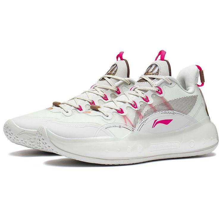 Li-Ning Yushuai 14 Low Fondant Icing Unisex Sneakers White Brown ABAR123-19