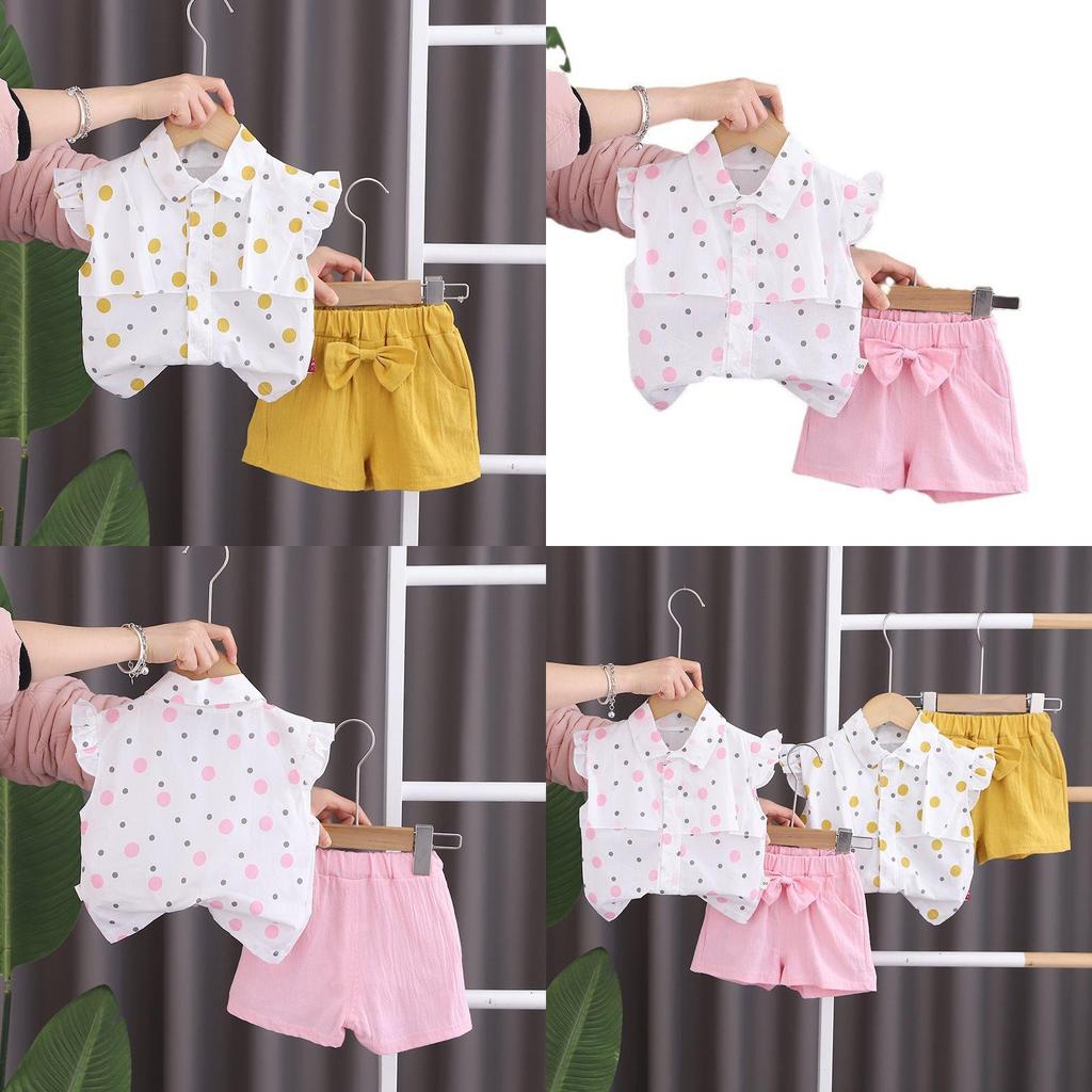 Adorable Soft Cotton Summer Set For Baby Girls Featuring Cute Animal Prints Ideal For Playtime