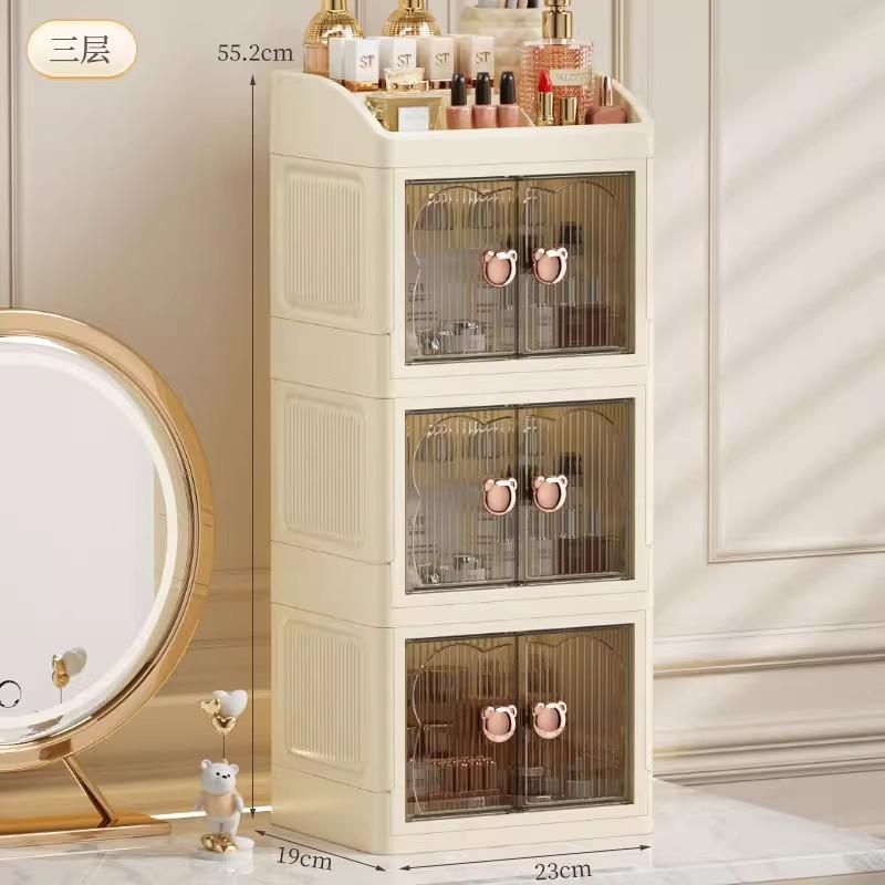 Cosmetics Storage Box Desktop Premium Sense Dresser Drawer Shelf Washing Table Skin Care Finishing Cabinet Shelf
