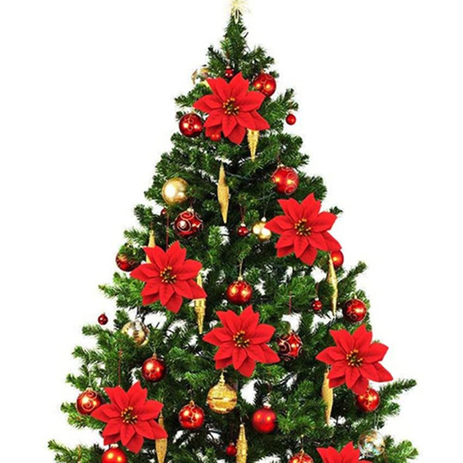 5/10 PCS Artificial Flower Gold Wedding Needlework Home Room Wreaths Decoration Christmas Tree Garland Outdoor Yard Atmosphere