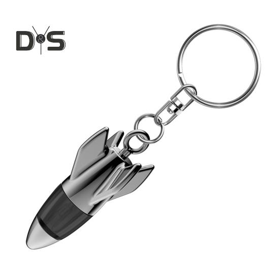 

Автомобильный антистатический разрядник-брелок-подвеска с новым дизайном в виде ракеты, износостойкое портативное антистатическое устройство для металлических ручек автомобиля серый