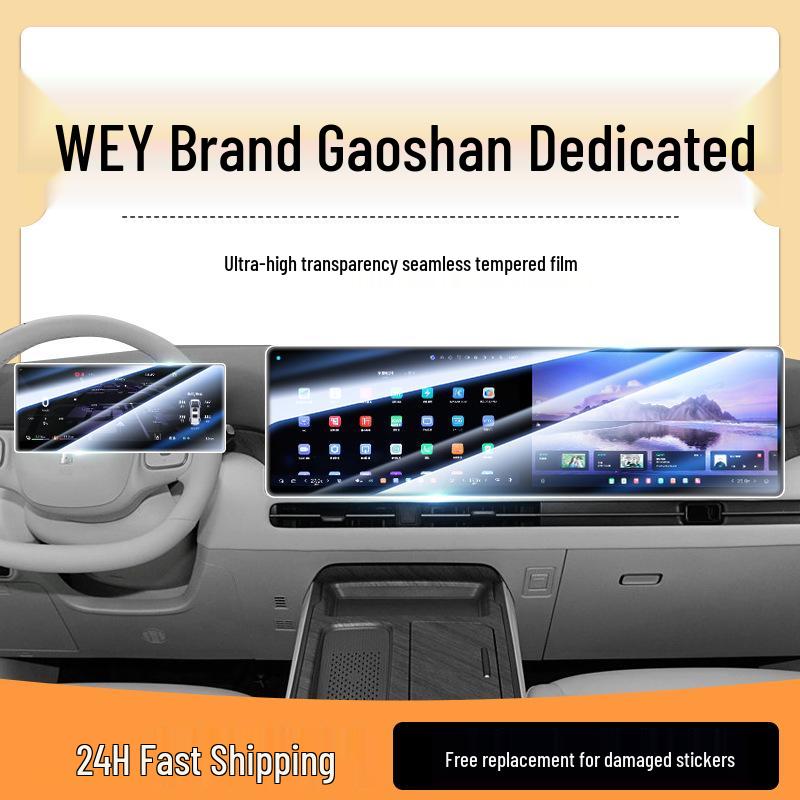 Tempered Glass Screen Protector for Weipai Gaoshan 8, 9 Car Navigation - Fits 25 Models.