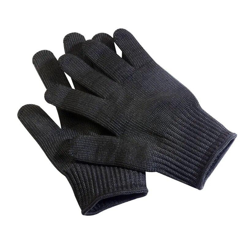 1 Pair Stainless Steel Wire Cut Resistant Anti-Cutting Safety Protective Gloves  Grade 5 Steel Wire Industrial Grade Gloves