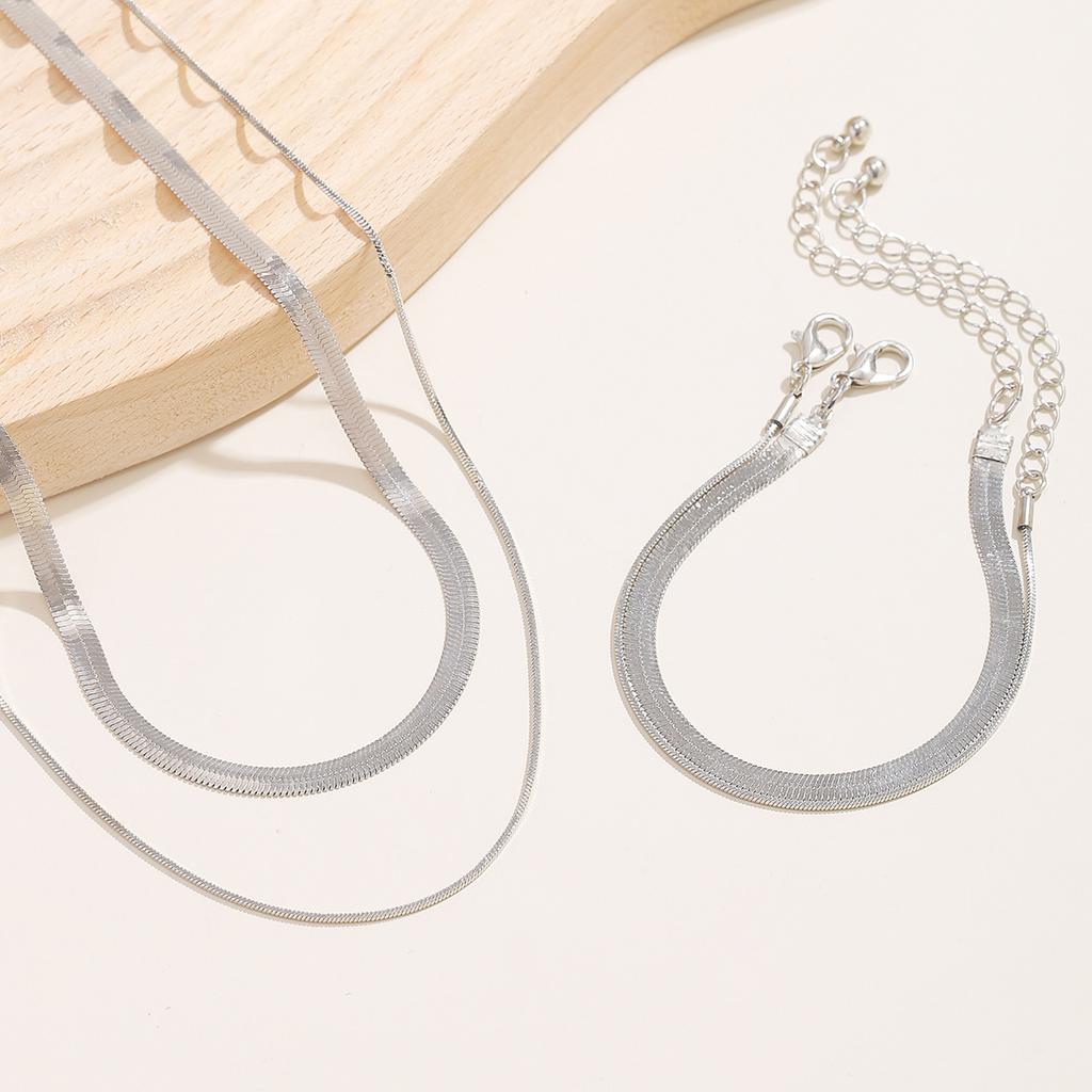 Double Snake Bone Jewellery Necklaces Women Hundreds Of Fine Chain Jumper Chain Hip Hop Set Necklace Jewellery