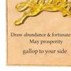 2026 Häst Framgång Fickkramkort Nyårshälsning med Uppmuntringsmeddelande Litet Vikbart Kort för Presentplånbok Inspirerande Festlig Gåva för
