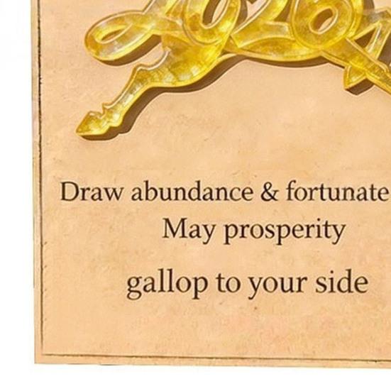 2026 Häst Framgång Fickkramkort Nyårshälsning med Uppmuntringsmeddelande Litet Vikbart Kort för Presentplånbok Inspirerande Festlig Gåva för