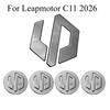 For Leapmotor C11 2026 Stainless Steel Emblem Overlay Cover - Gloss Black Paint Protection & Scratch Resistant Badge Trim