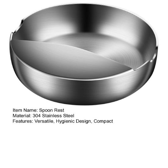 Stainless Steel Spoon Rest for Kitchen Countertop Cooking Utensils Holder Rack for Sauces Easy Clean Spoon