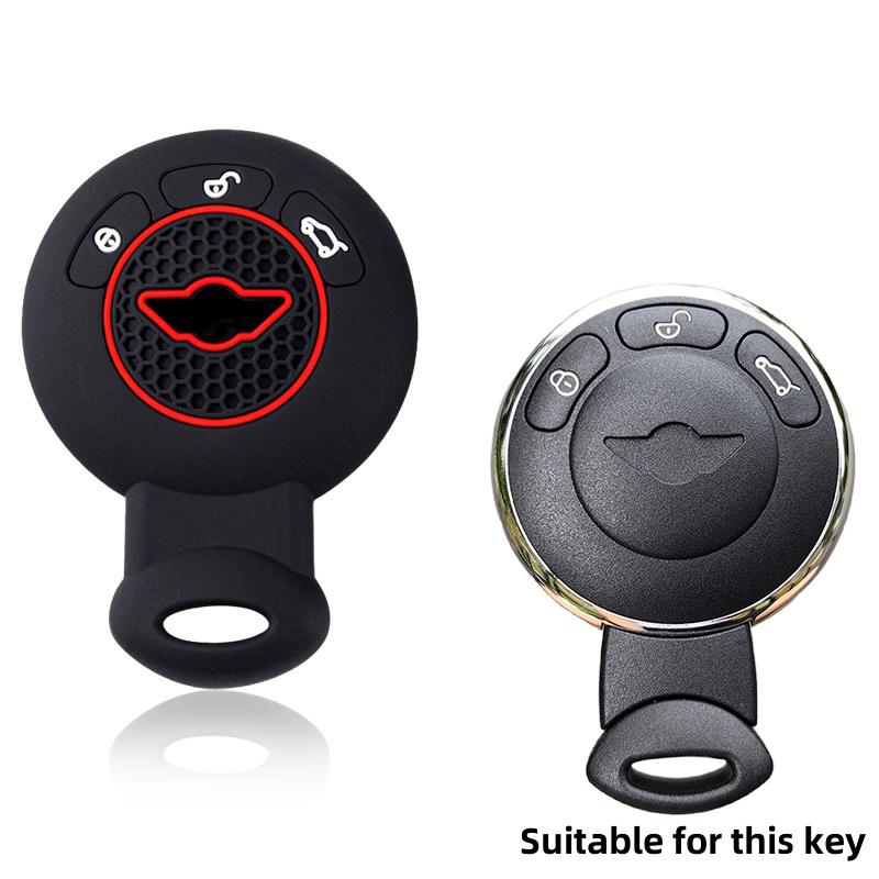 

3 Buttons Silicone Car Key Case Cover for Bmw Mini Cooper S Roadster R55 R56 R57 R58 R59 Remote Protective Skin Set Accessories червоний