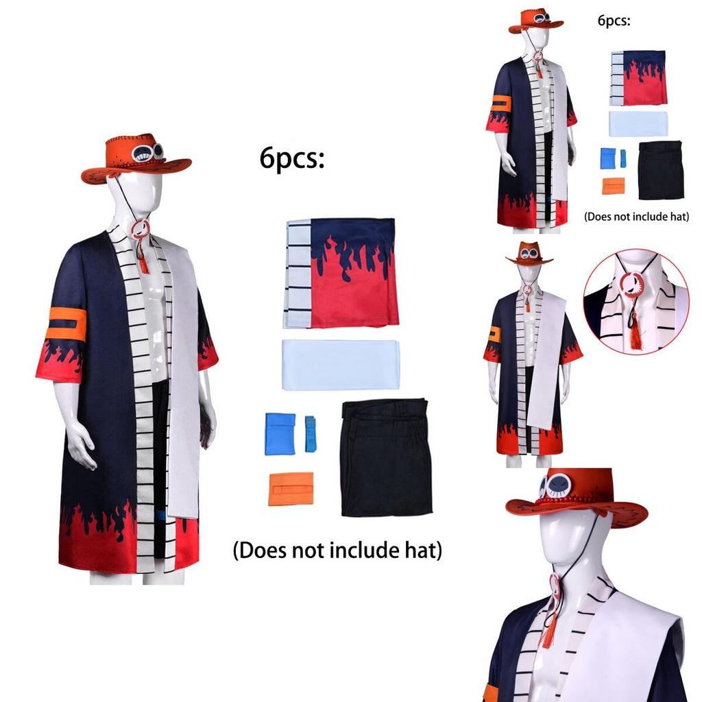 Ultimate Portgas·d· Ace Cosplay Costume For Adults Multi-track Precision Routing