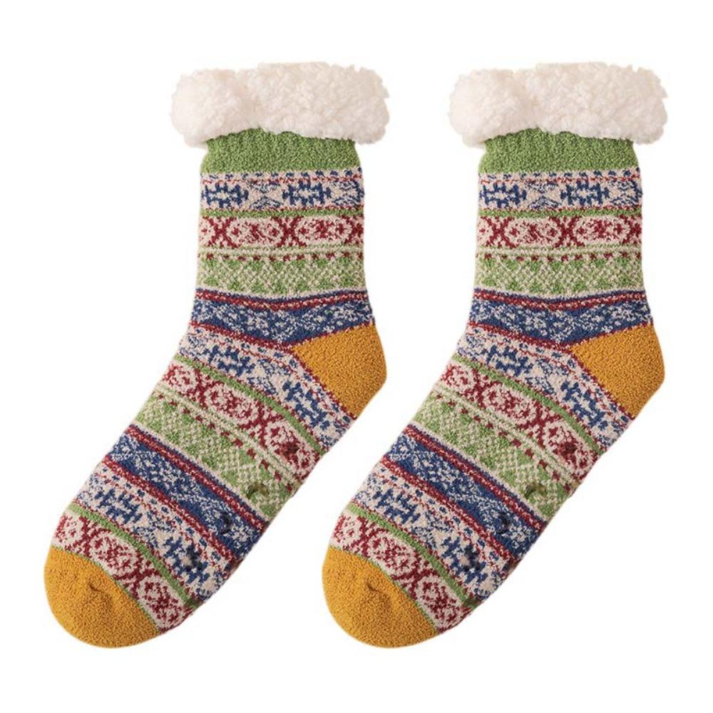 Plush Floor Socks Anti Slip Sleeping Socks Soft Fleece Sock Winter  Winter оранжевый