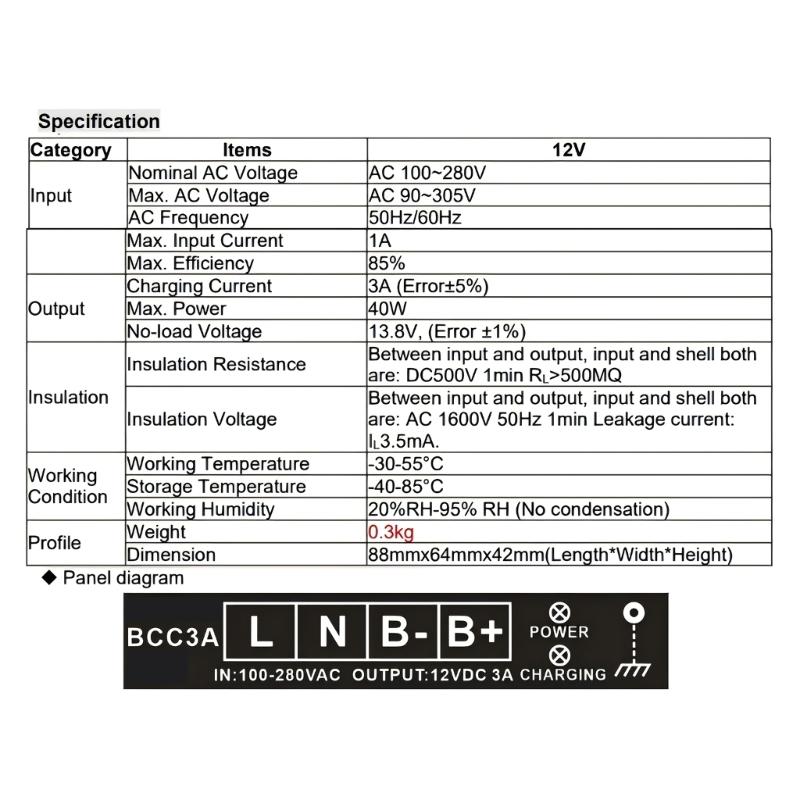 Efficient 12V Automotive Battery Maintainer Suitable for Diesels Generators and Automobile with Heat Dissipation Designs