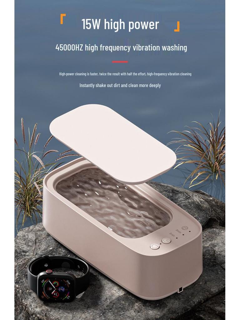 Superior Cleaning Device for Glasses, Jewelry, Watches, Toothbrushes, and Braces with Timed Household Functionality