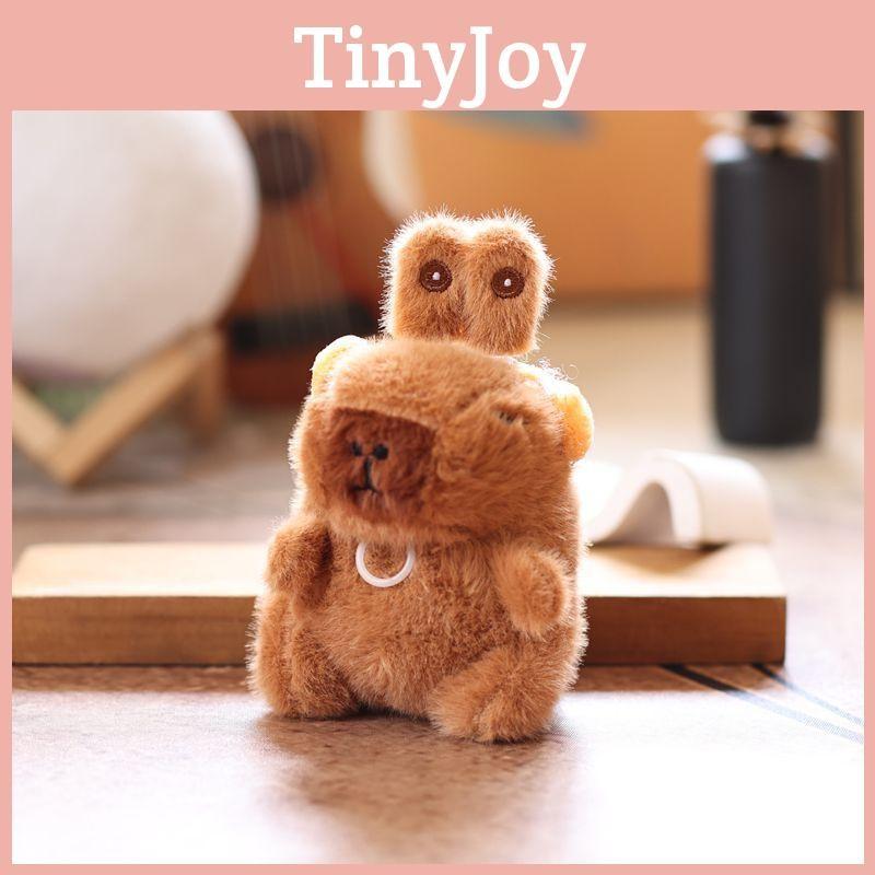 Capybara Rabbit Ear Headphones Plush Toy Keychain Backpack Pendant Holiday Gift