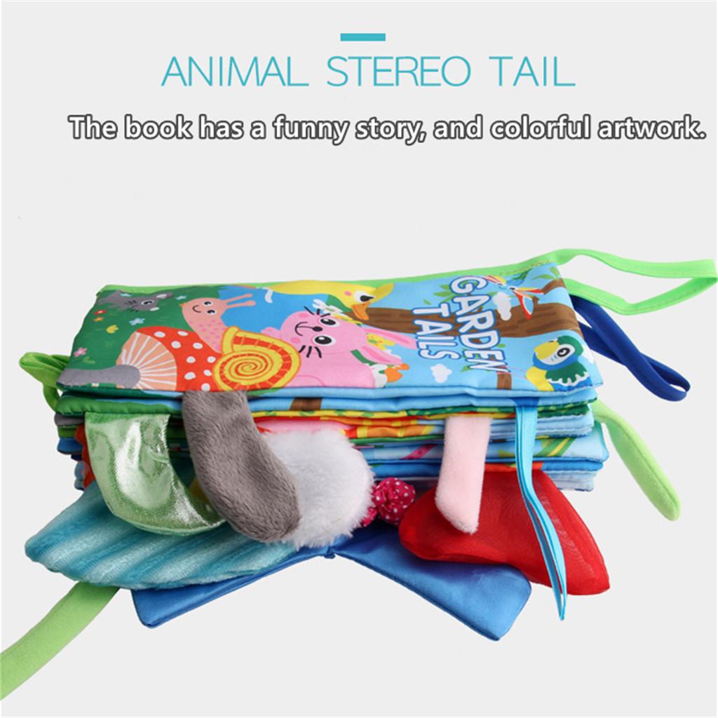 Baby Kids Intelligence Development Cloth 3D  Tail Book Educational Toy
