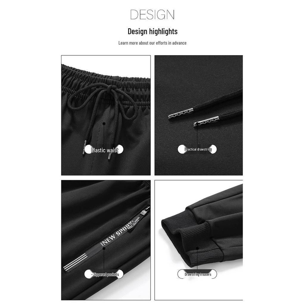 2025 Men's Straight Loose Sports Sweatpants - Versatile Spring & Autumn Casual Plus Size Pants
