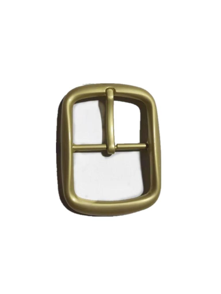 Cinto de Couro com Fivela de Pino de Liga de Cobre 4.0 Masculino (Galvanizado, 3,5 cm)