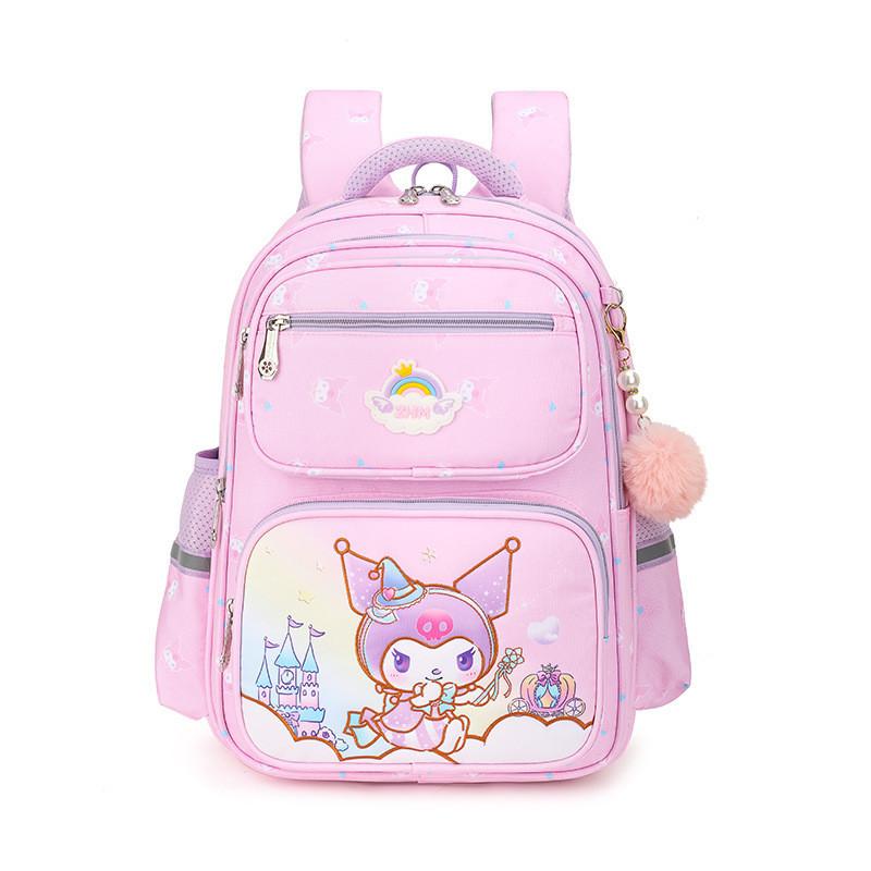 Cute Cartoon Anime School Backpack For Boys And Girls With Spine Protection And Lightweight Design Pink