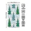 Tu Festive Christmas Trees Shower Curtain Holiday Forest Backdrop Waterproof Bathroom Decor Merry Xmas Party Gift Winter Season