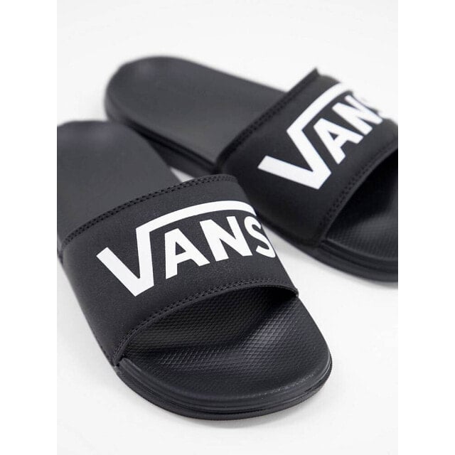 

Черные шлепанцы с логотипом Vans costa
