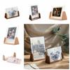 Acrylic Wooden Photos Frame Nordic Desk Calendar Base Beech Photo Frame Office Photo