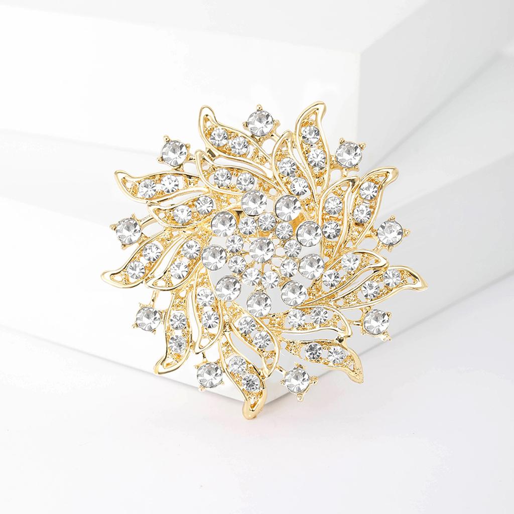 Retro Fashion Rhinestone Brooch, High-End Clothes Pin Fixed Clothes