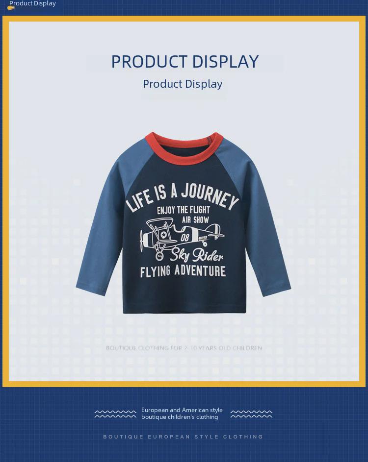 2025 Spring Korean Children's Long-Sleeve T-Shirt for Boys