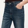 MO&Co. Mid-High Waist Straight Cropped Jeans