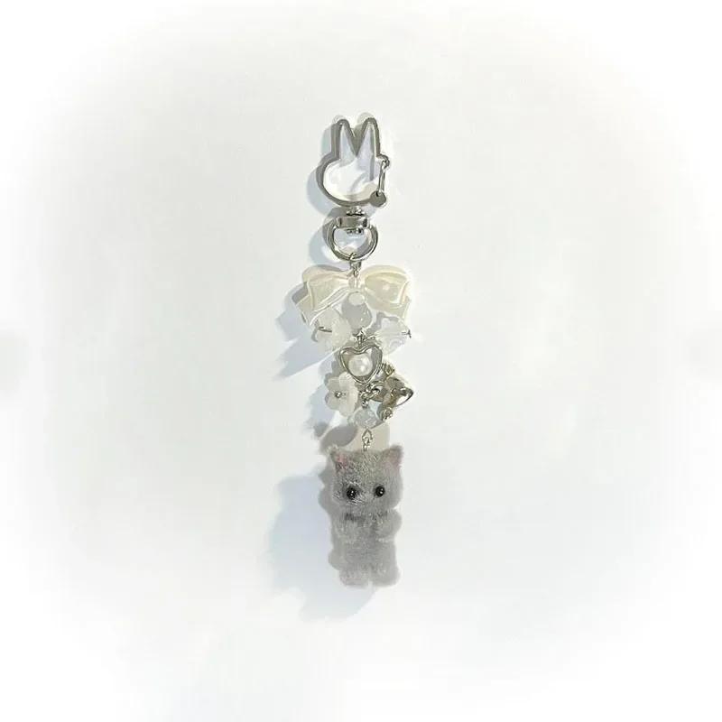 furry kitten keychain handmade y2k women fashion